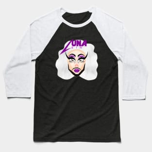 Luna Bin Face Cartoon Design Baseball T-Shirt